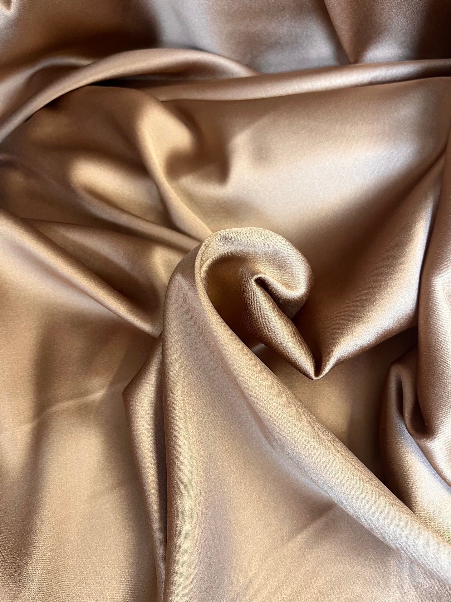 Stretch Silk Charmeuse - Fawn Brown