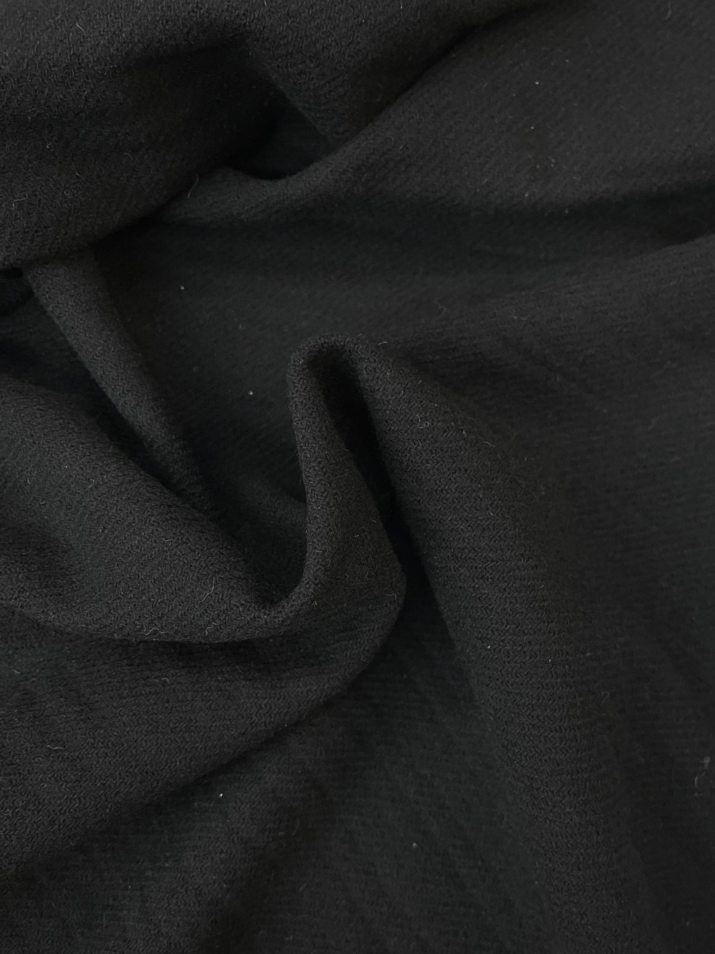 USA Fringe Textured Virgin Wool - Jet Black