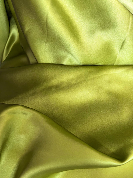 Silk Charmeuse - Chartreuse Green - 19mm Designer