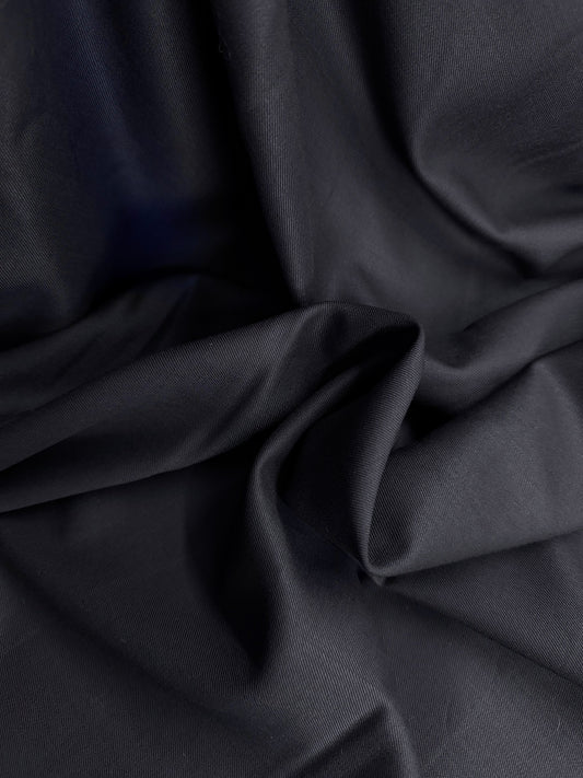 Wool Twill Suiting - Dark Navy