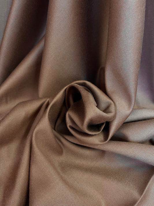 Italian Stretch Poly & Wool Twill - Camel Brown