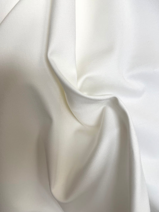 Stretch Selvedge Cotton Denim - White