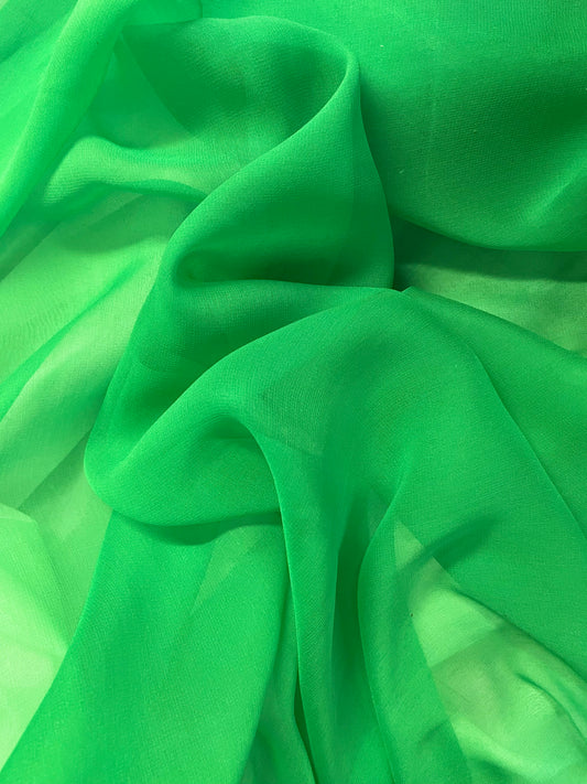Silk Chiffon - Green Apple