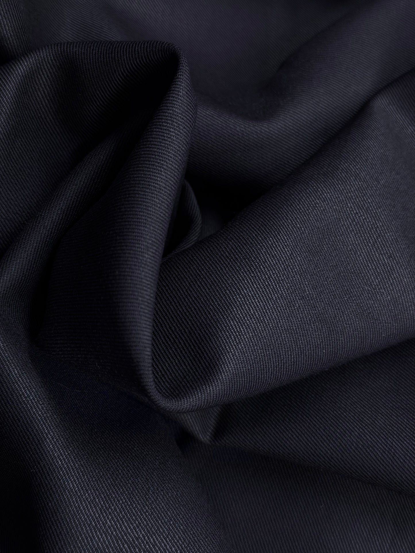 Wool Twill Suiting - Dark Navy