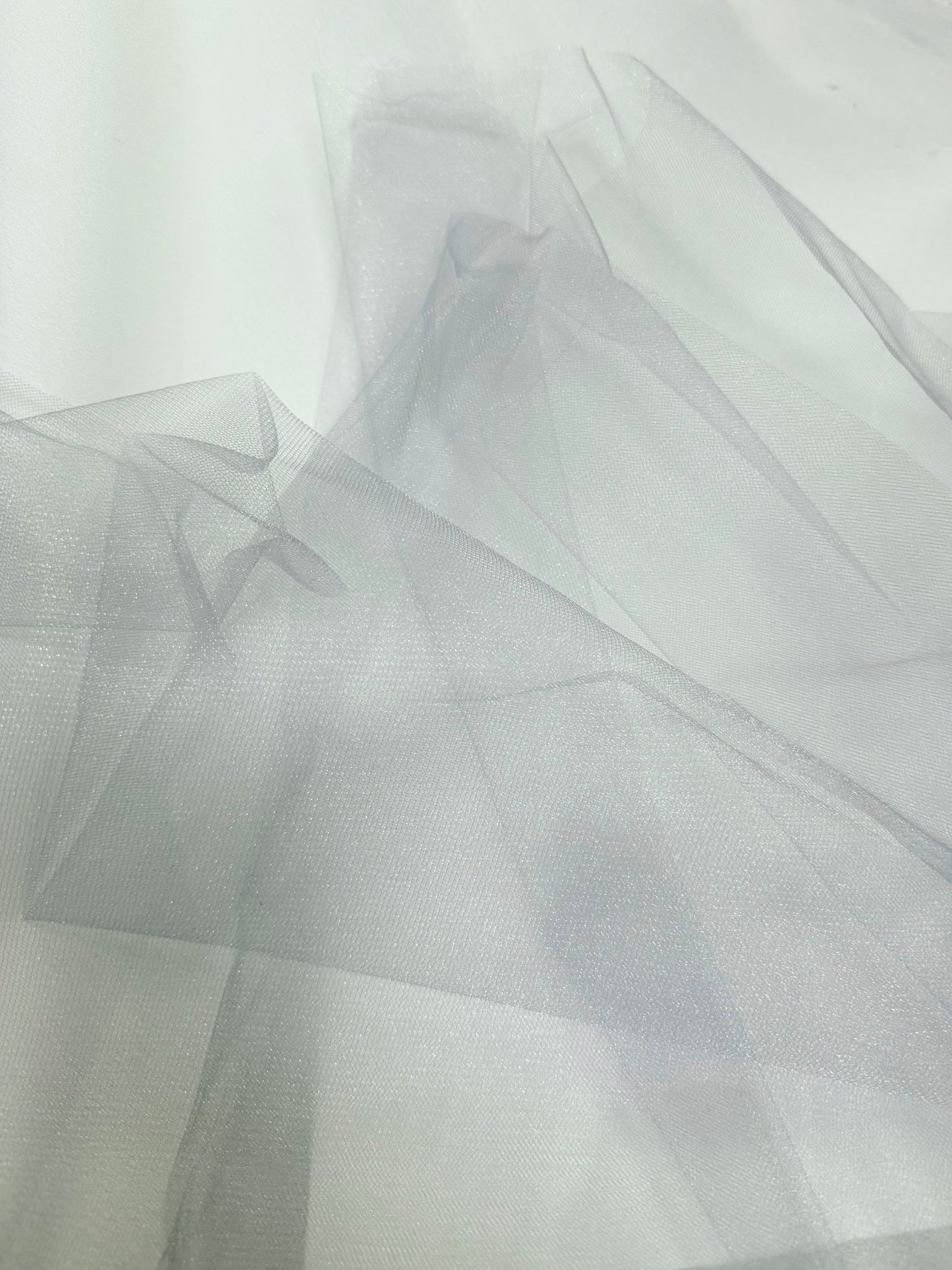 Polyester Tulle - Seafoam Silver