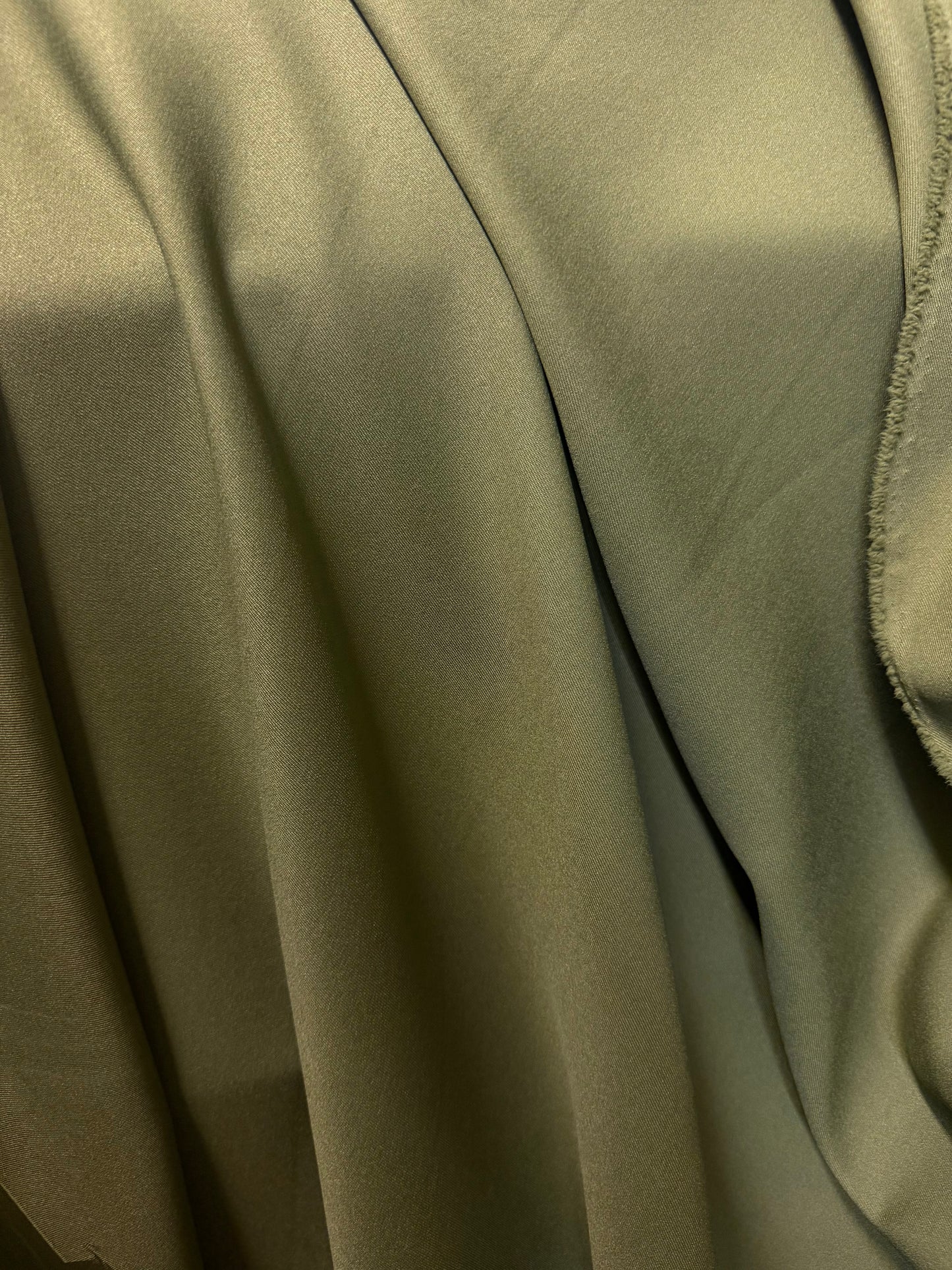 Stretch Poly Rayon Suiting - Olive Green