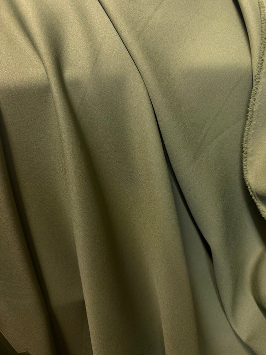 Stretch Poly Rayon Suiting - Olive Green