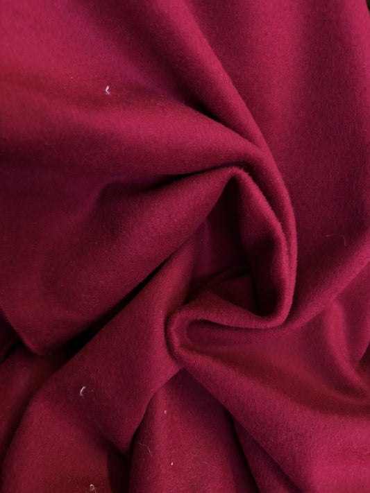 Designer Cashmere Wool - Berry Red