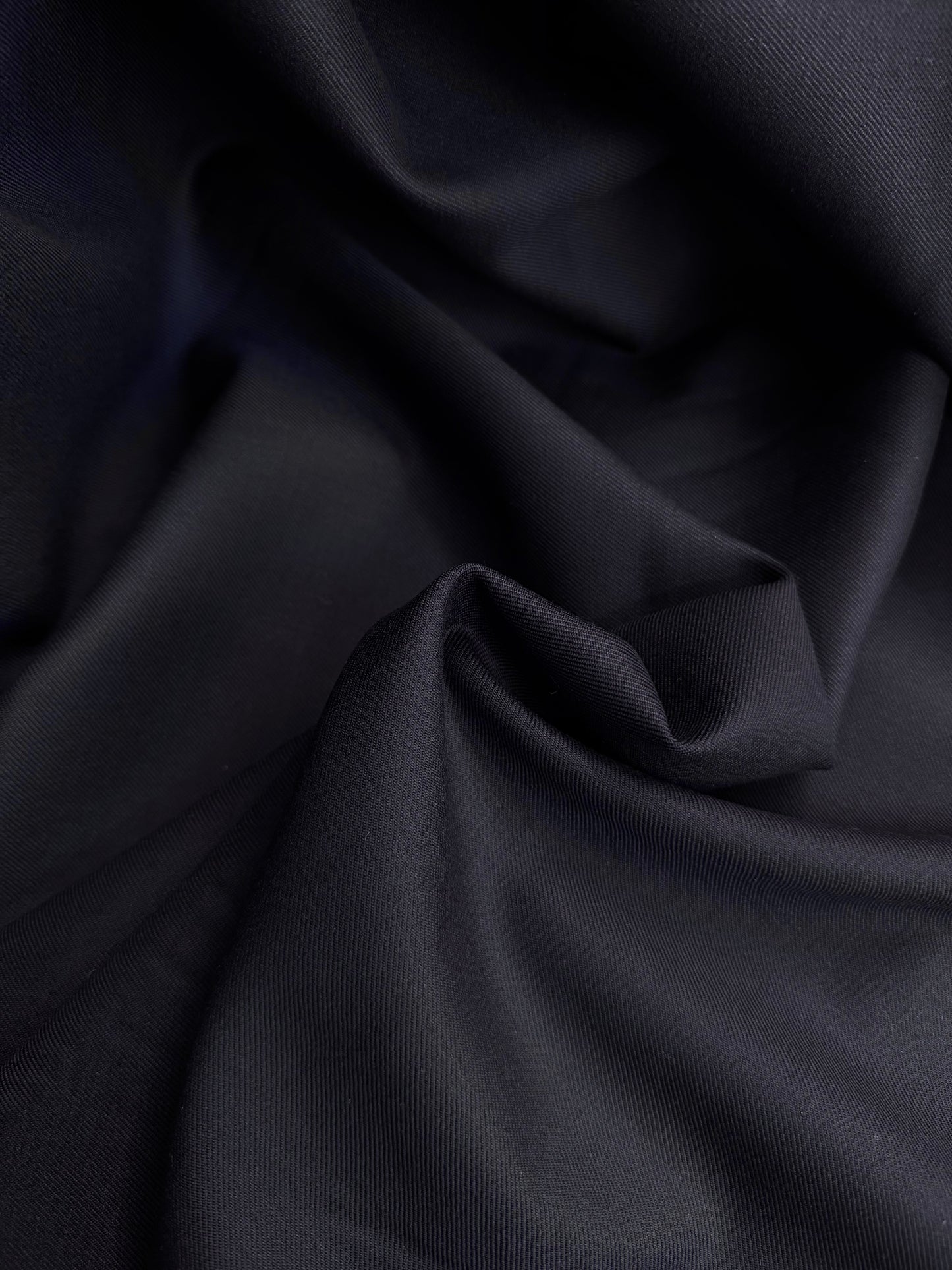 Italian Fine Twill Wool - Deep Navy