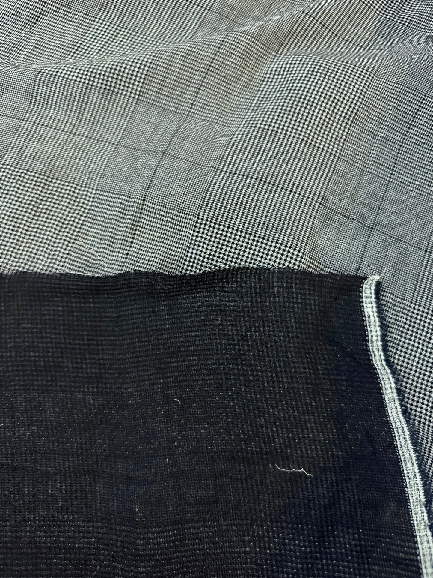 Plaid Double Gauze - 100% Cotton - Navy & White
