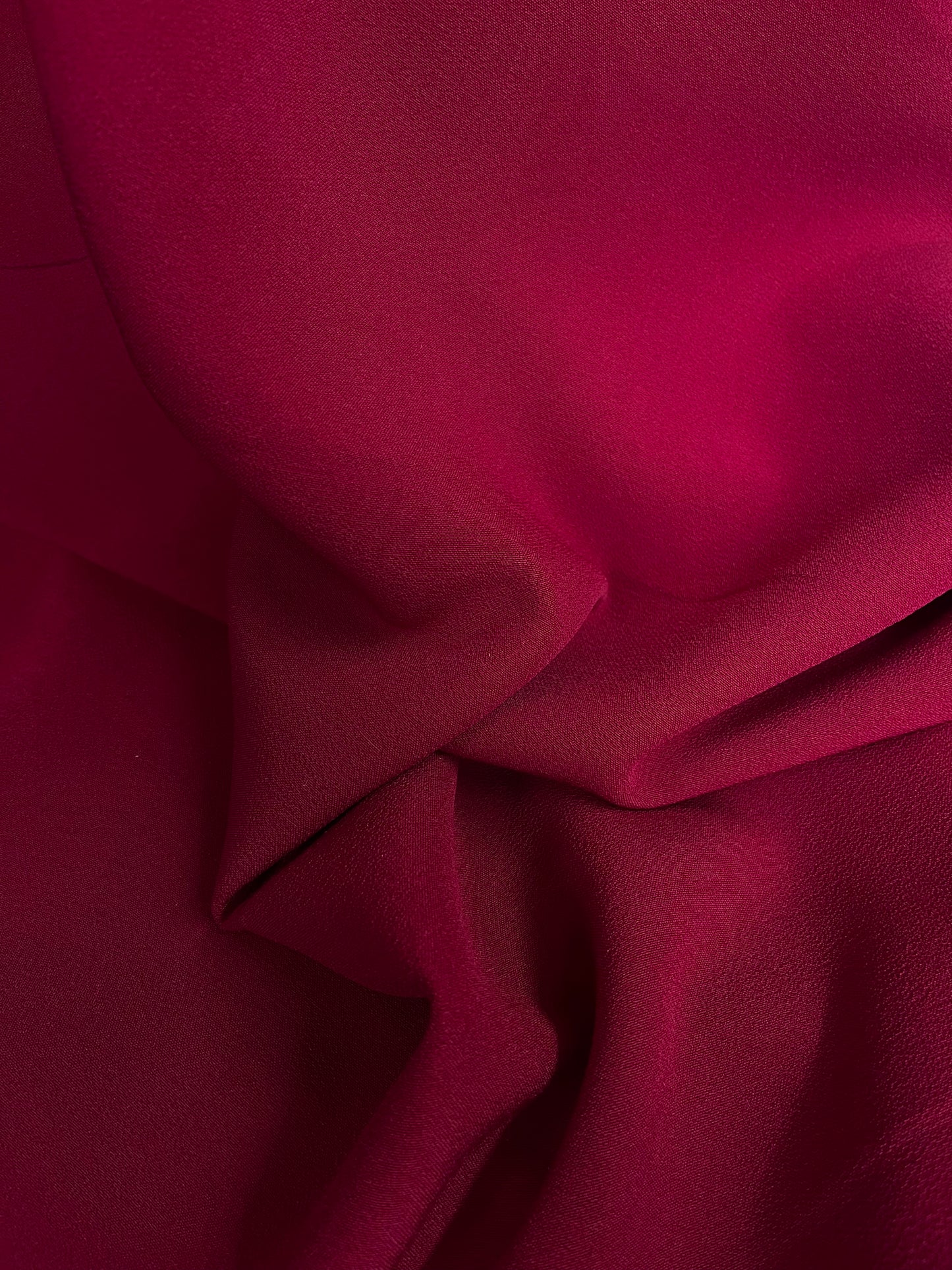 Italian Stretch Poly Crepe - Burgundy