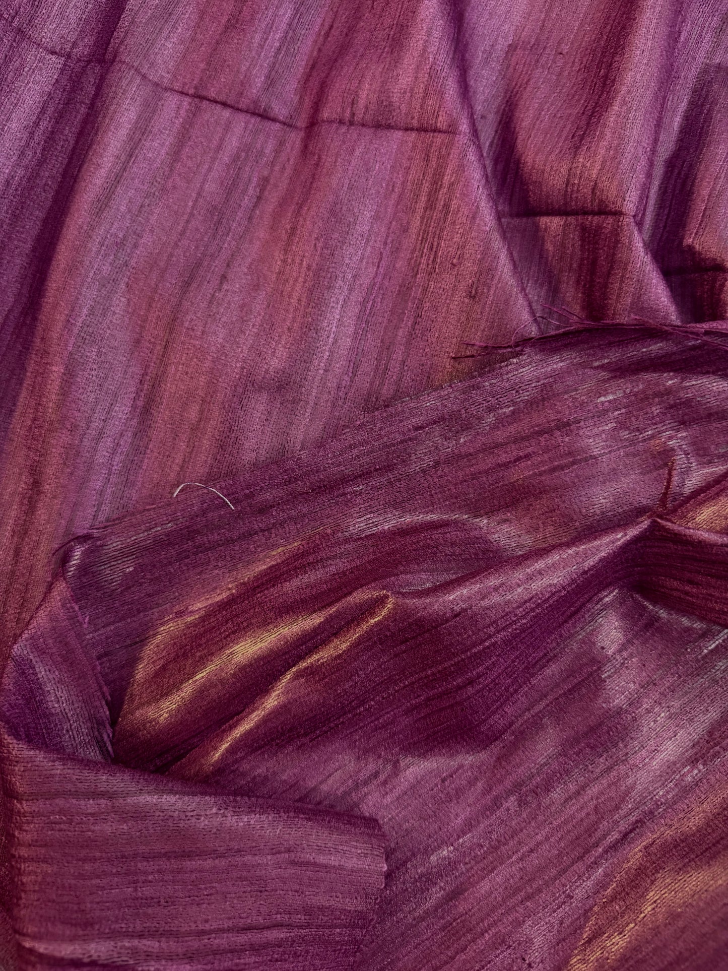 Raw Silk Ghicha - Auburgine Purple