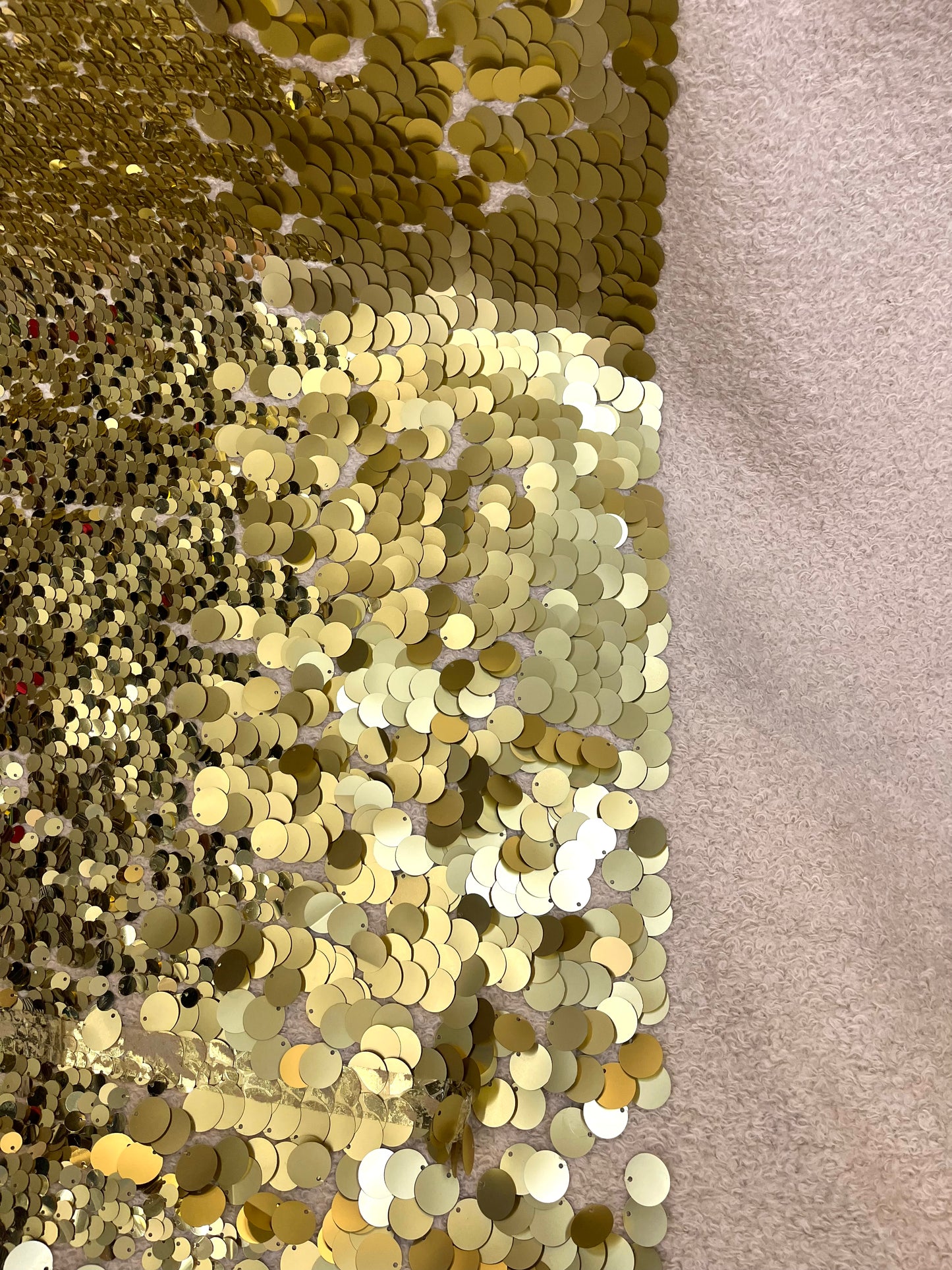 Boiled Wool Blend - Sequin - Beige & Gold