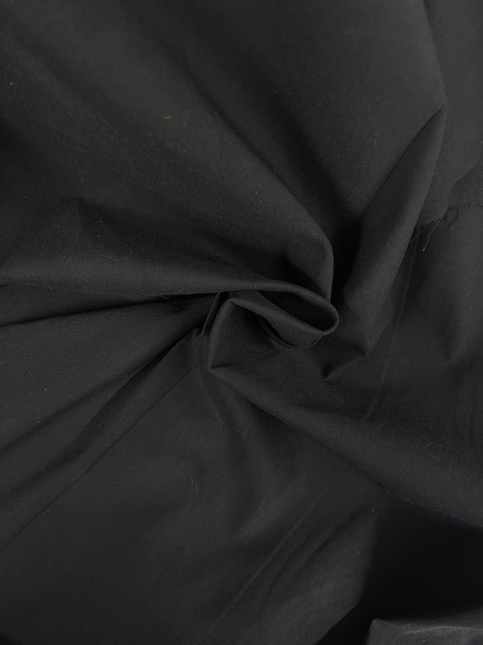 Stretch Cotton Spandex Twill - Jet Black