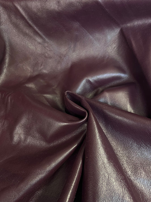 Designer Italian Leather - Eggplant Purple