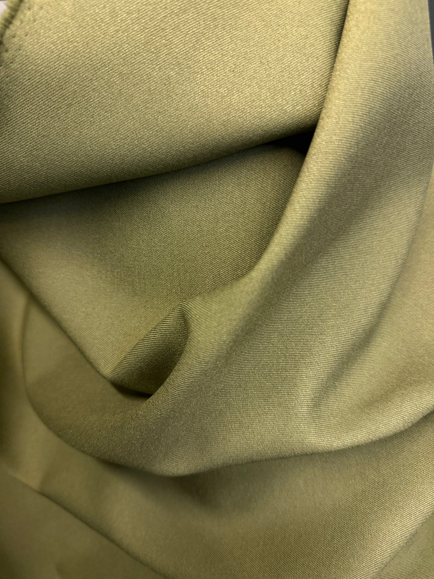Stretch Poly Rayon Suiting - Olive Green