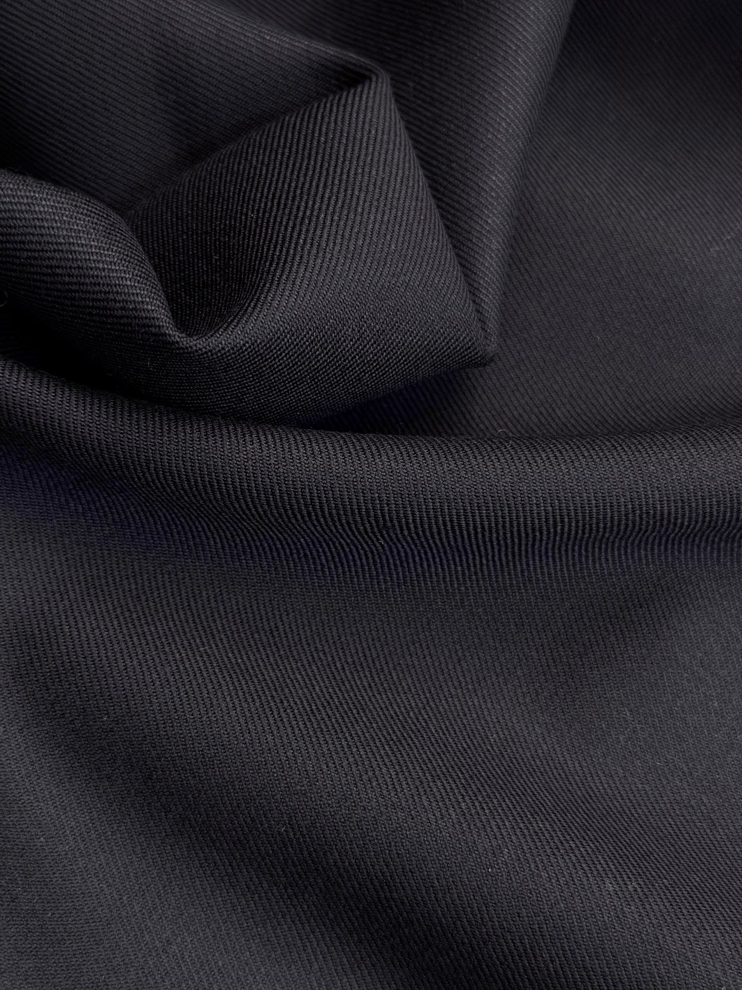 Italian Fine Twill Wool - Deep Navy