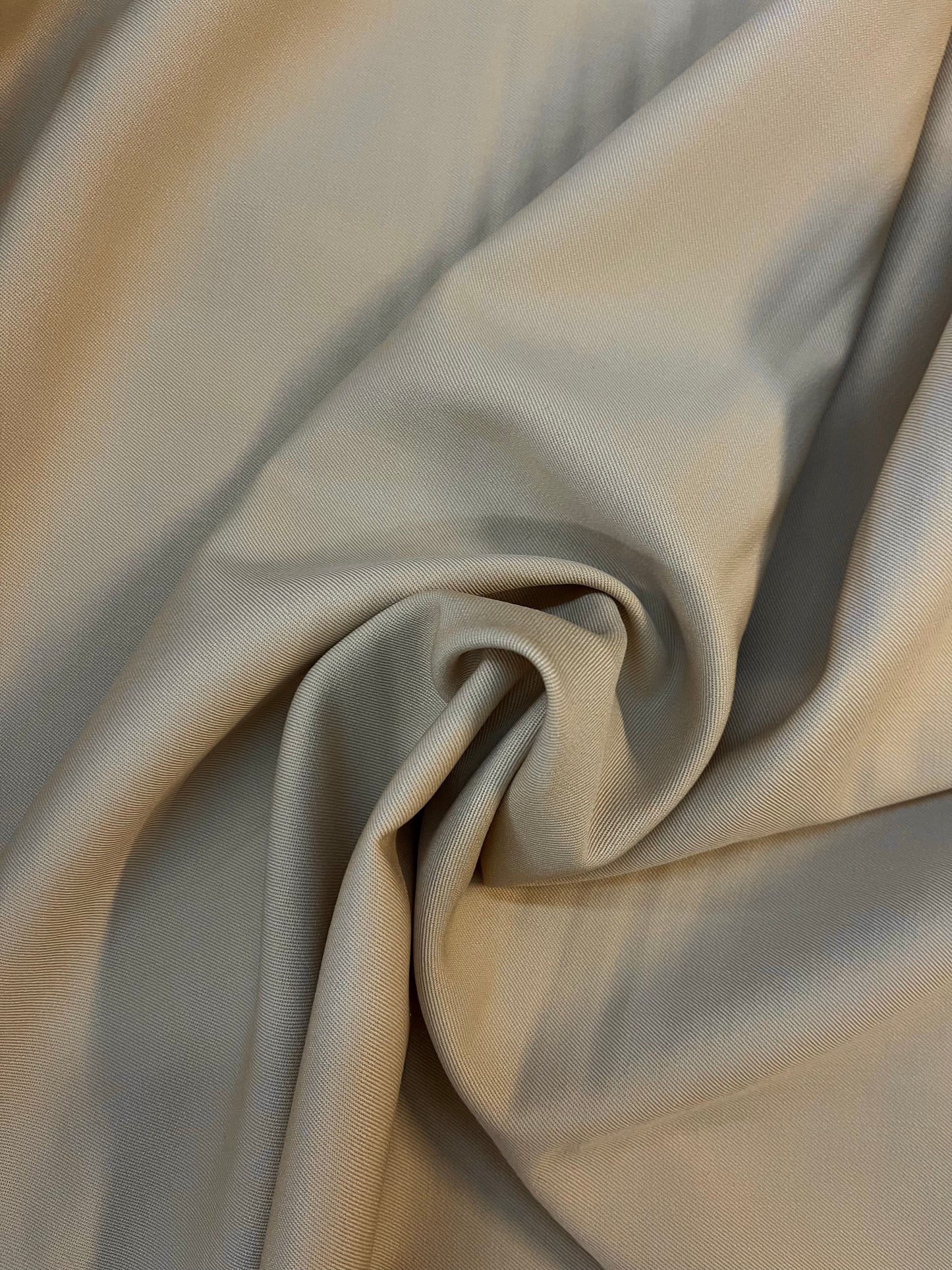 Italian Virgin Wool Gabardine Suiting- Cashew Beige