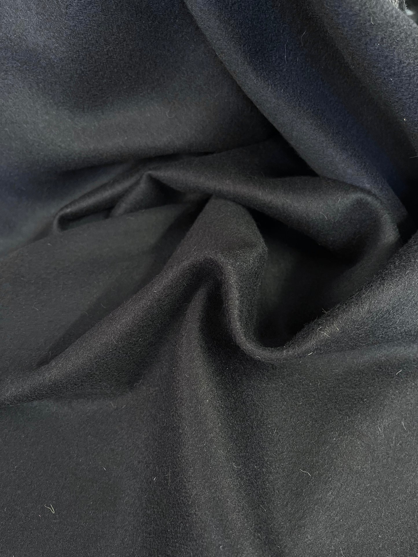 Italian Double Face Wool - Navy & Black