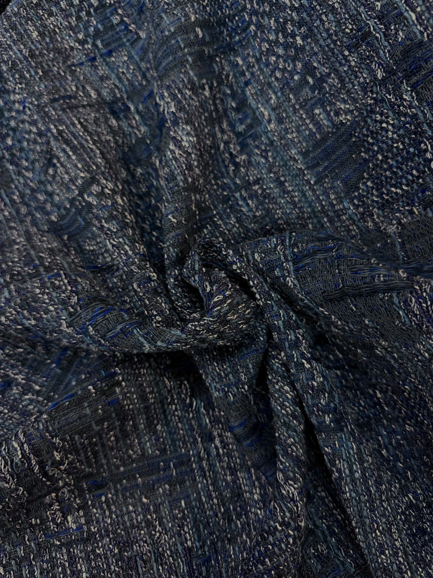 Denim Look Poly Rayon Woven Boucle - Blue