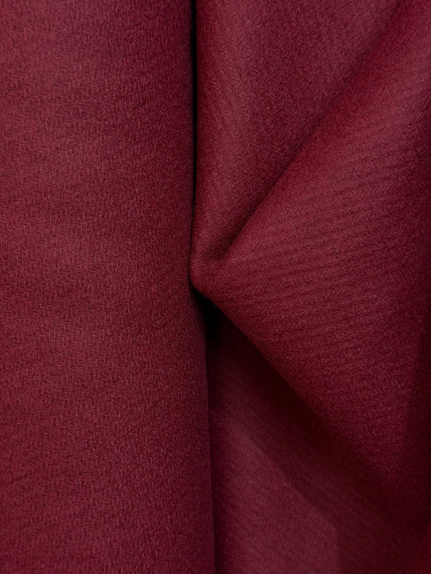 Heritage Label - Italian Melton Twill Wool - Burgundy Red