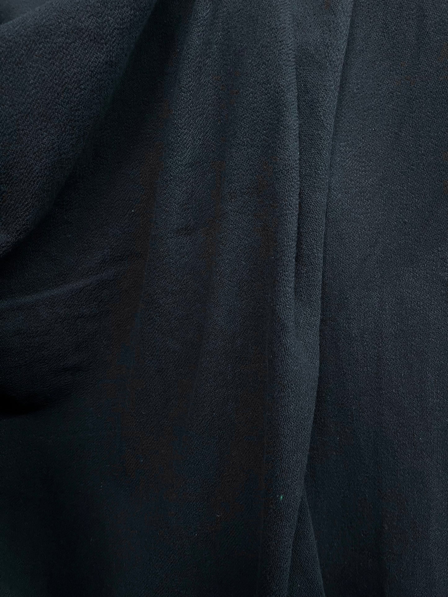 Wide Medium Weight Cotton French Terry - Navy Blue