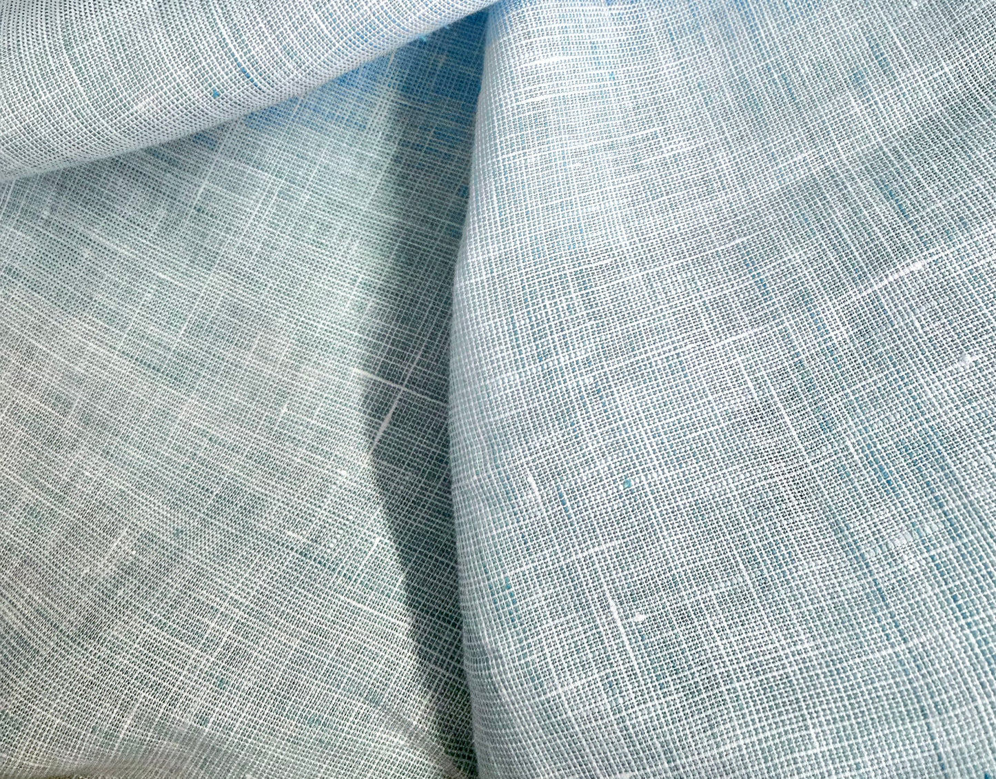 Heather Linen - Aqua Blue