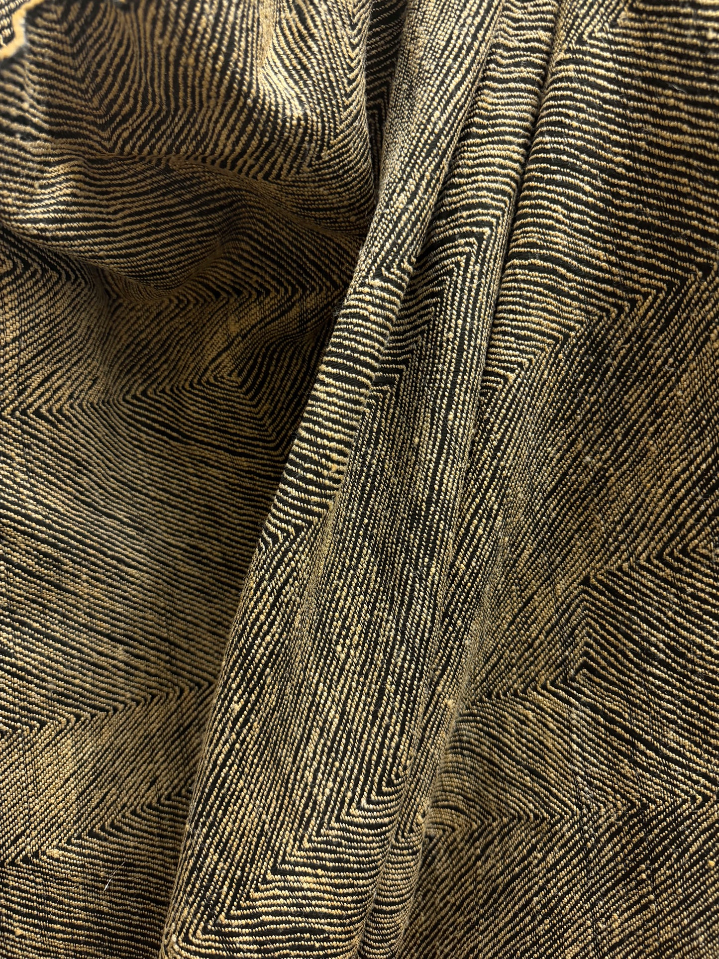 Heritage Label - Textured Italian Poly Wool Gaberdine - Yellow & Black