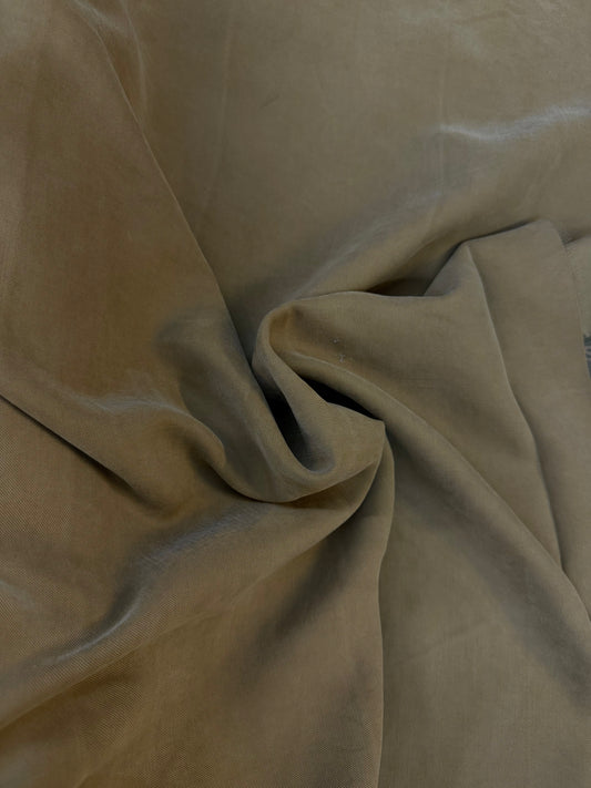 Fine Twill Viscose - Dark Khaki