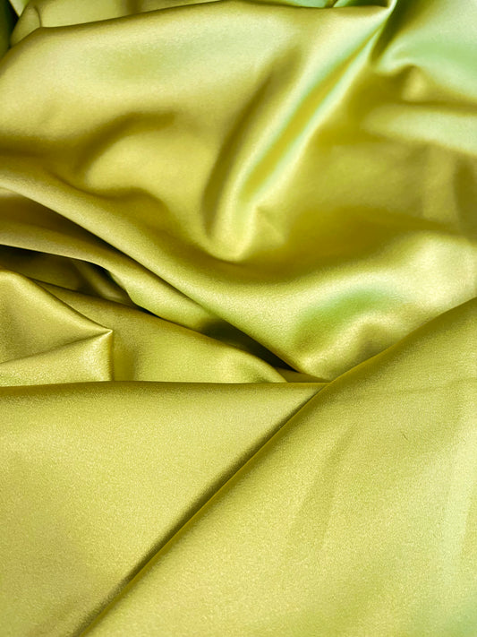 Stretch Silk Charmeuse - Chartreuse Green