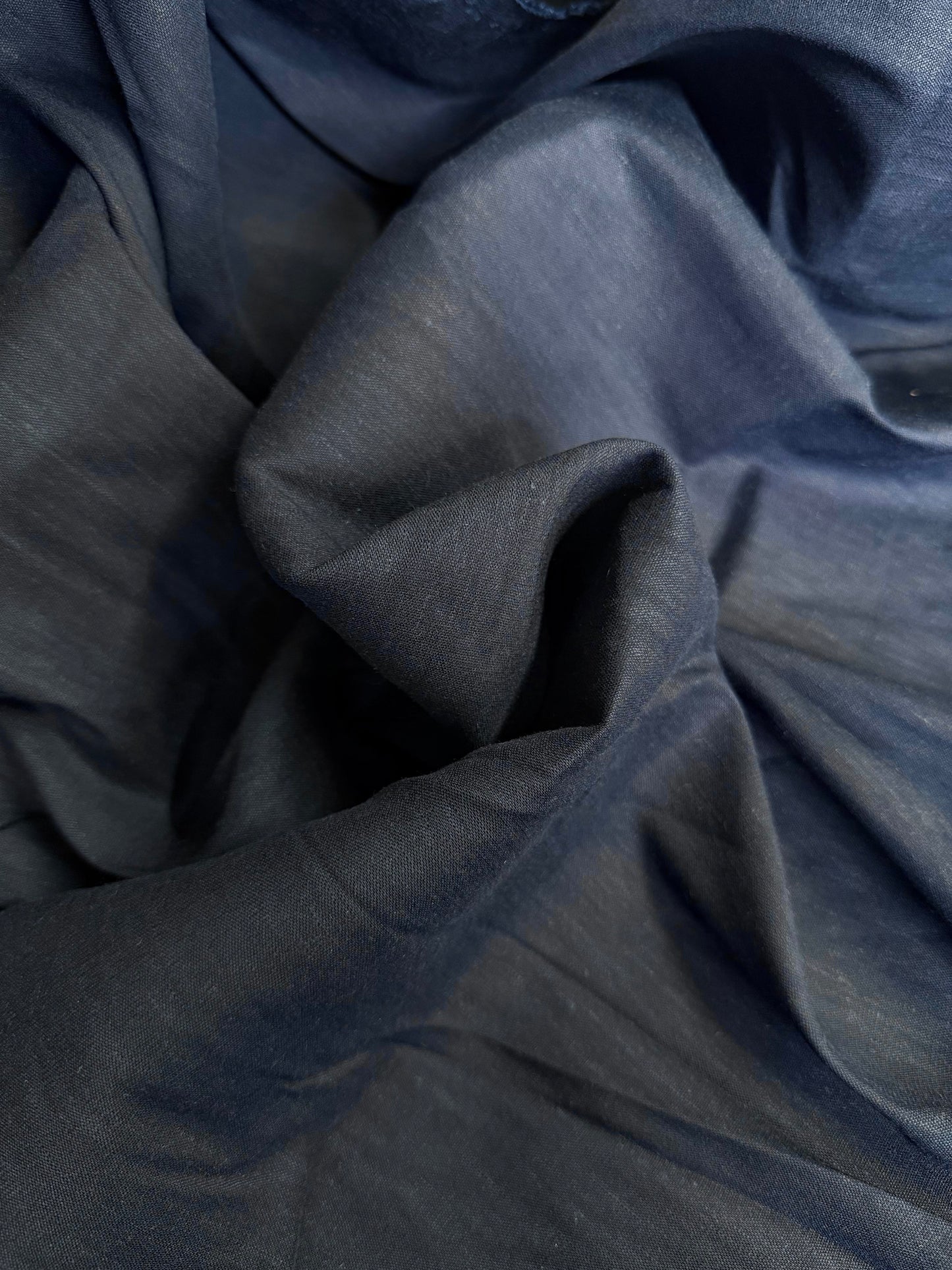 Stretch Linen & Rayon - Indigo Blue