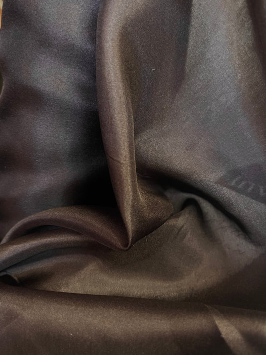 100% Silk Habotai Lining - Chocolate Brown