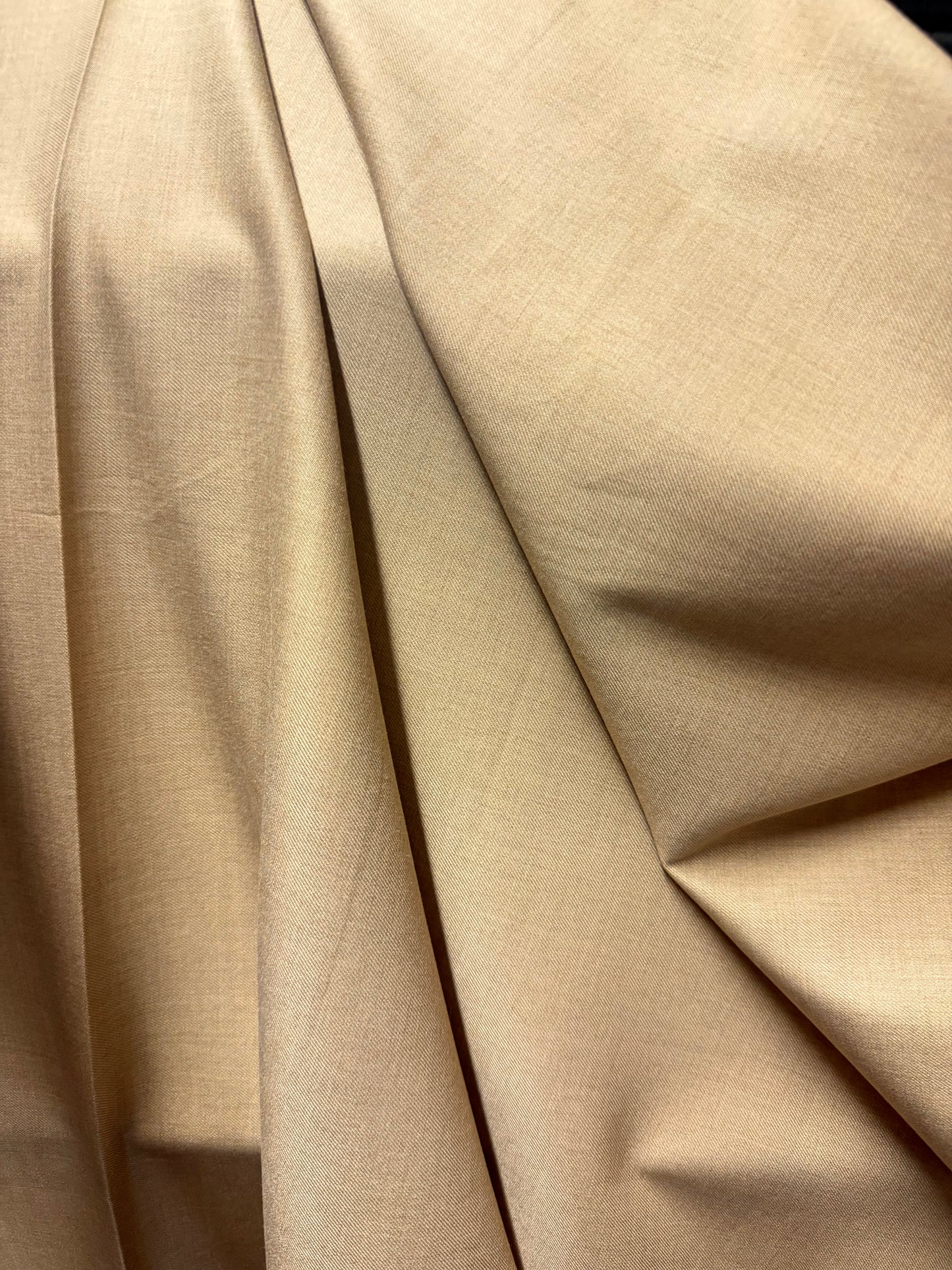 Stretch Poly Rayon Suiting - Camel Beige