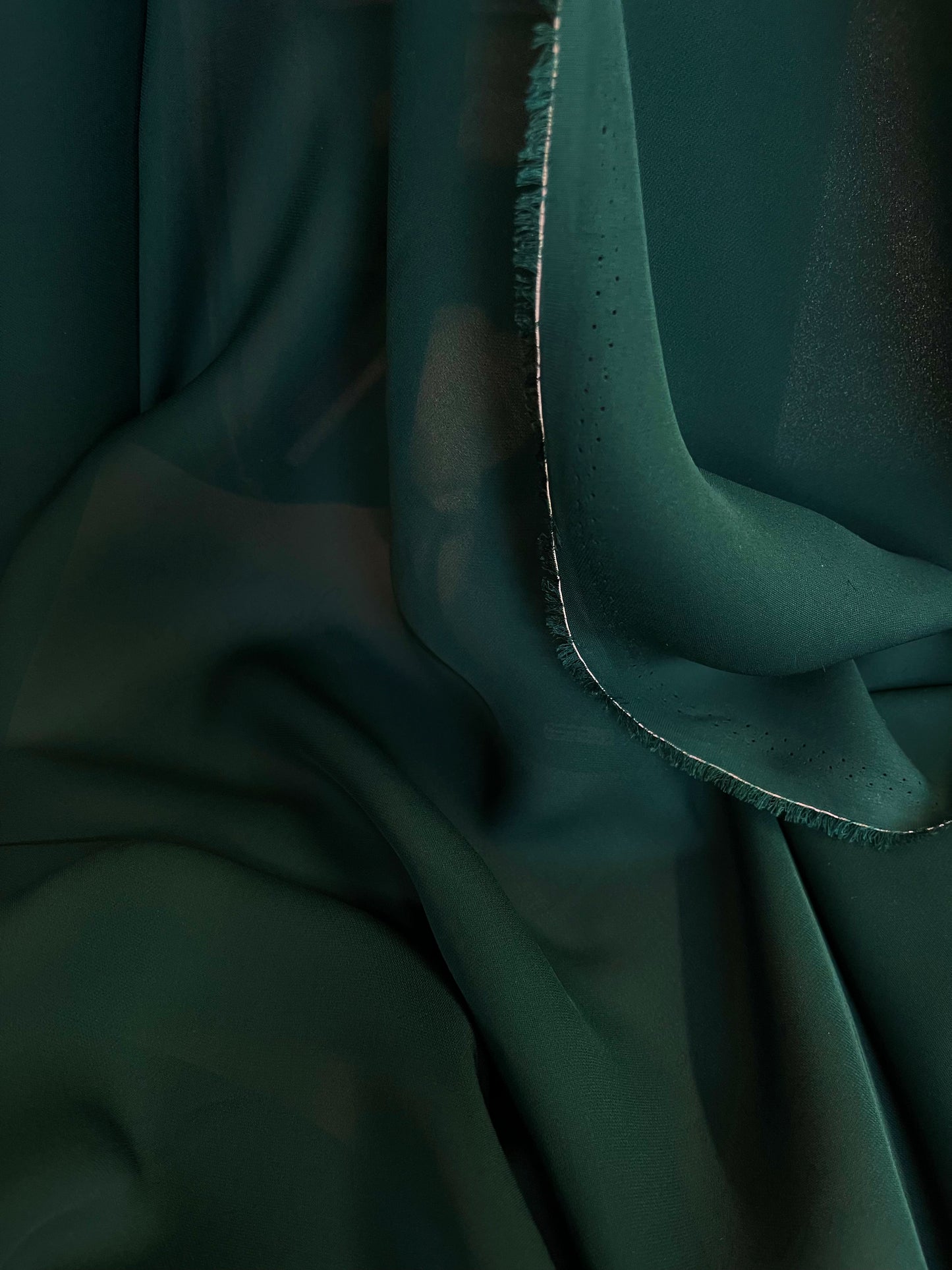 Silk Georgette Wide - Forest Green