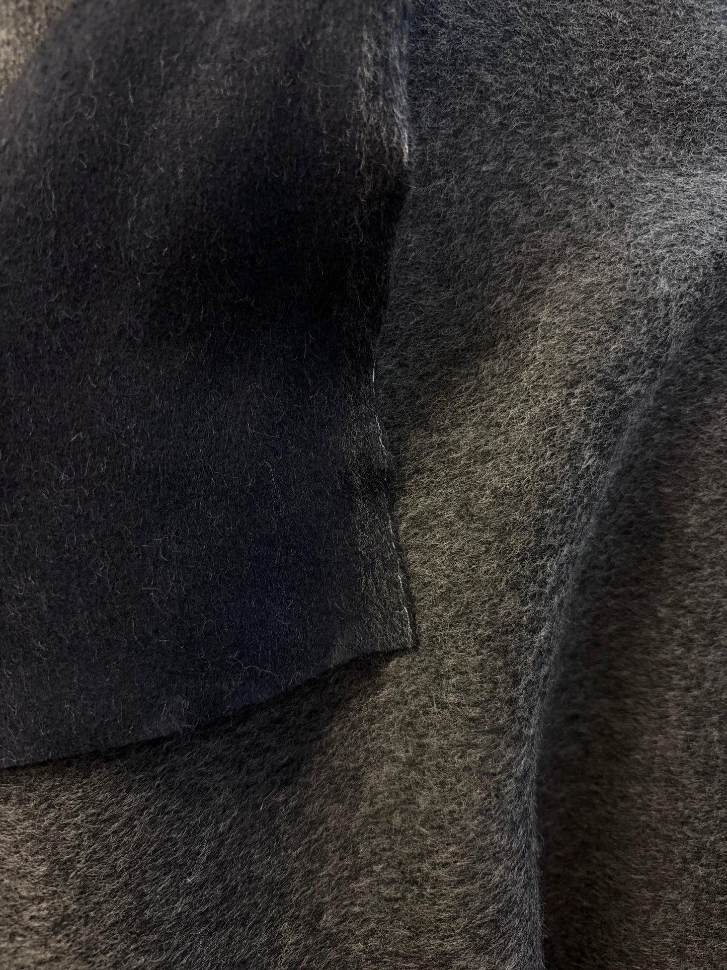 Japanese Double Face Wool Mohair - Grey & Navy