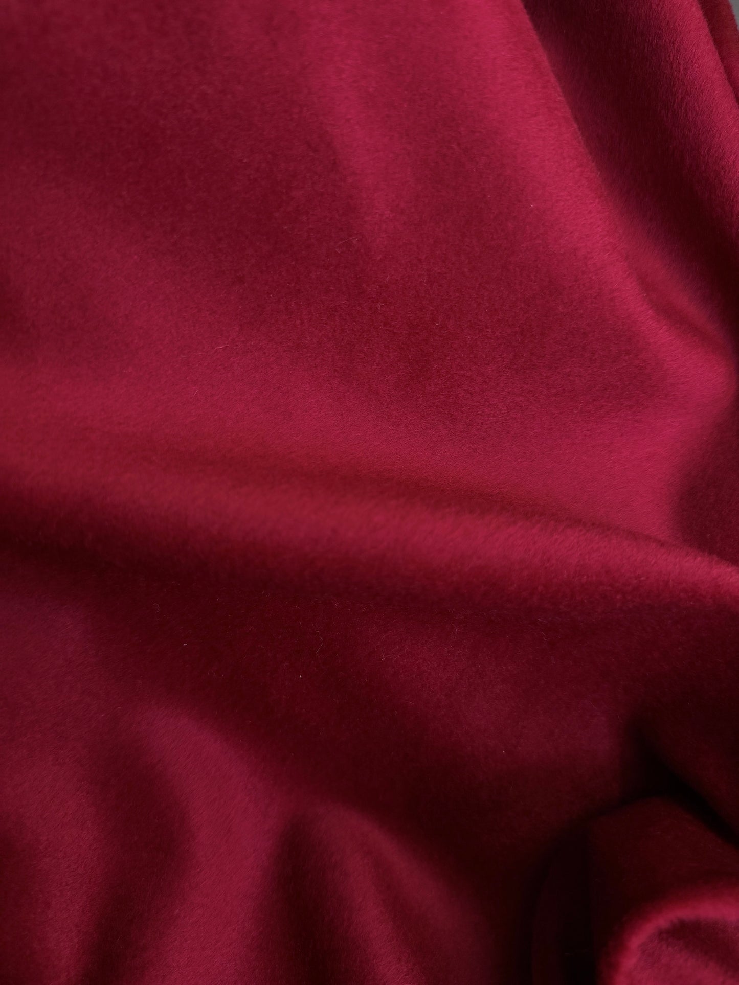 Heritage Label - Designer Italian Cashmere Wool - Dark Red