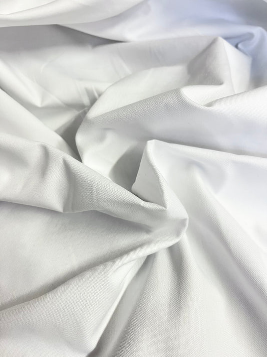 Midweight Cotton Cambridge Oxford Cloth - White