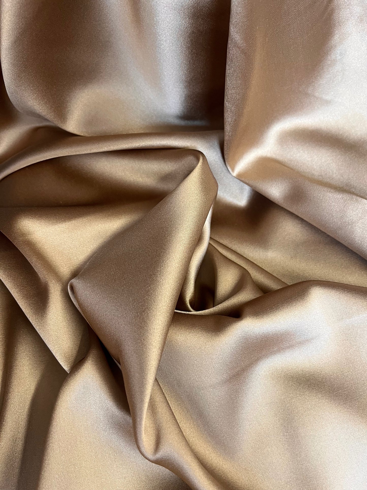 Stretch Silk Charmeuse - Fawn Brown