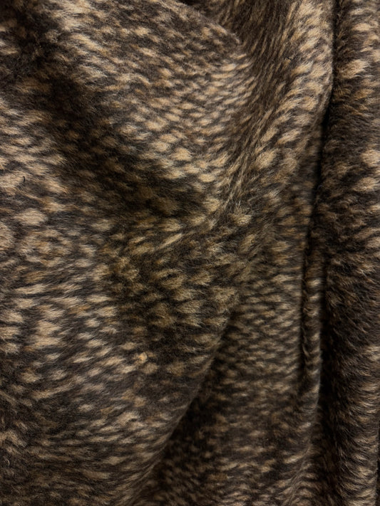 Heritage Label - Italian Fur Textured Wool Blend- Abstract Animal