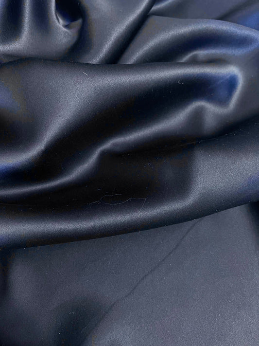 Silk Charmeuse - Navy Blue - 19mm Designer