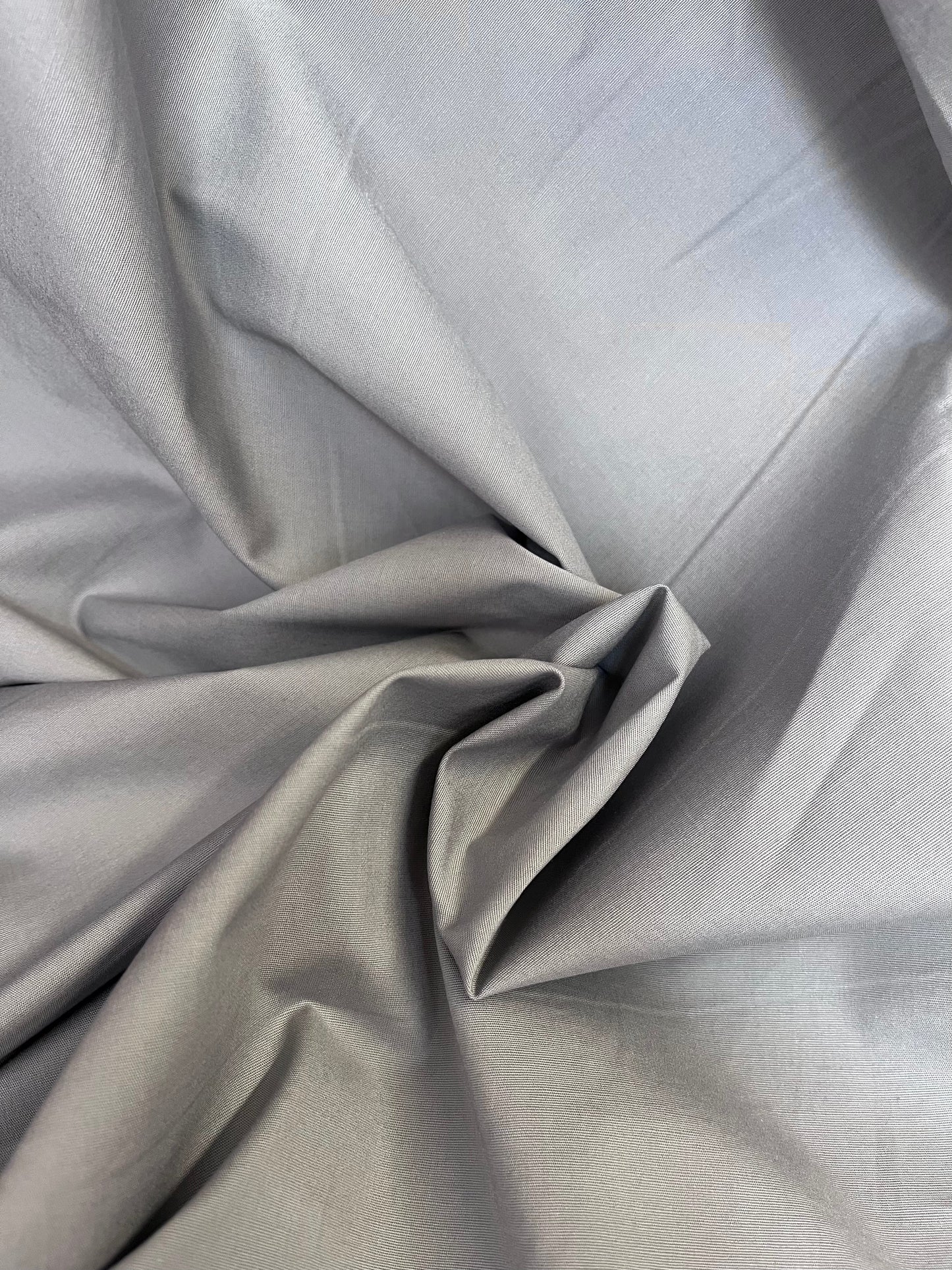 Stretch Cotton Poplin - Blue Grey
