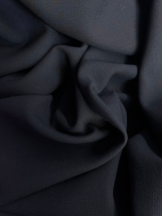 Designer Double Faced Wool Crepe - Fused - Navy