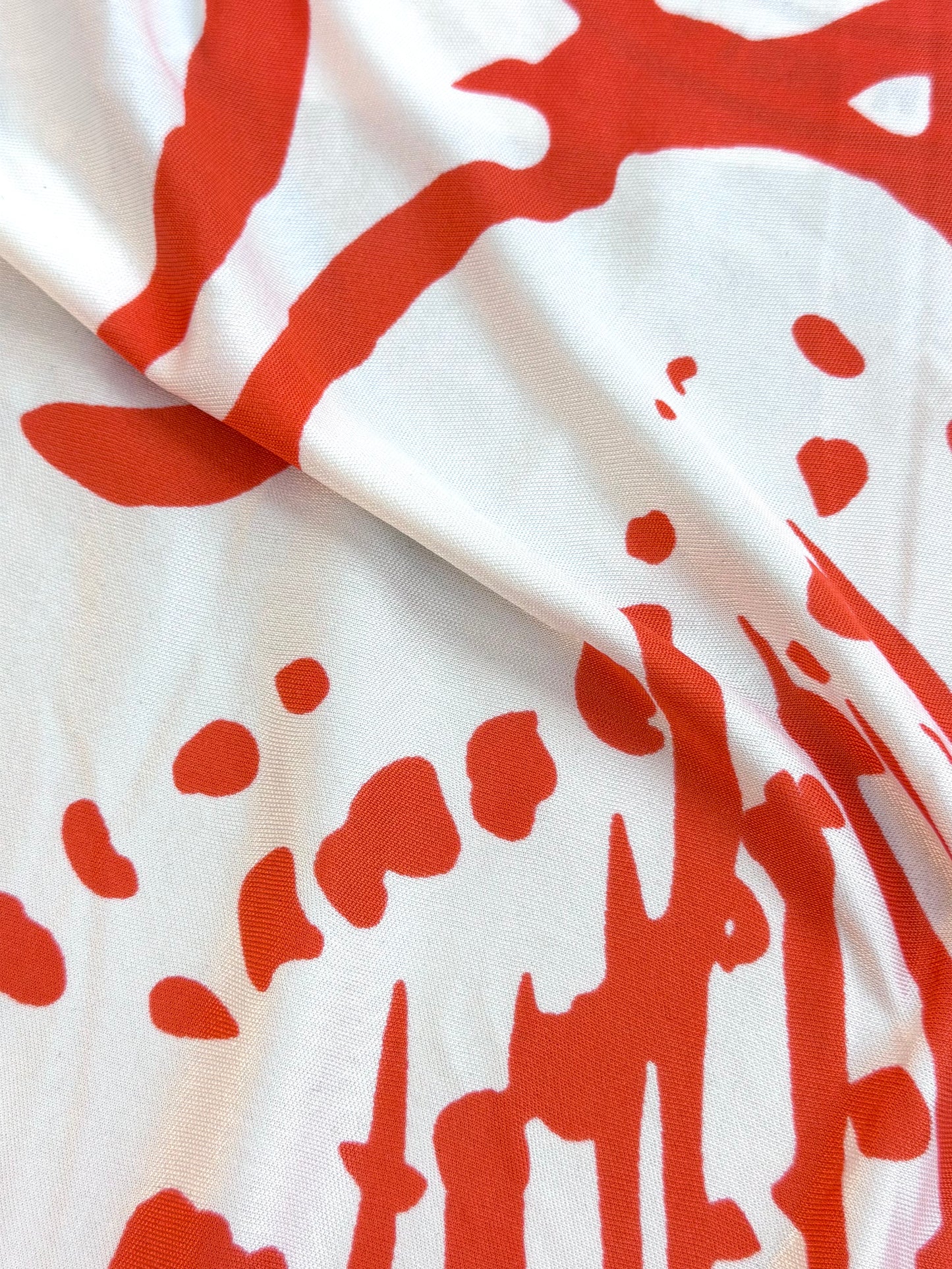 Printed Silk Jersey - Coral Orange Tiger