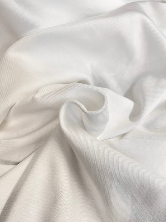Cotton Mini Rib Knit - Optic White