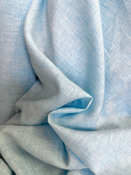 Heather Linen - Aqua Blue
