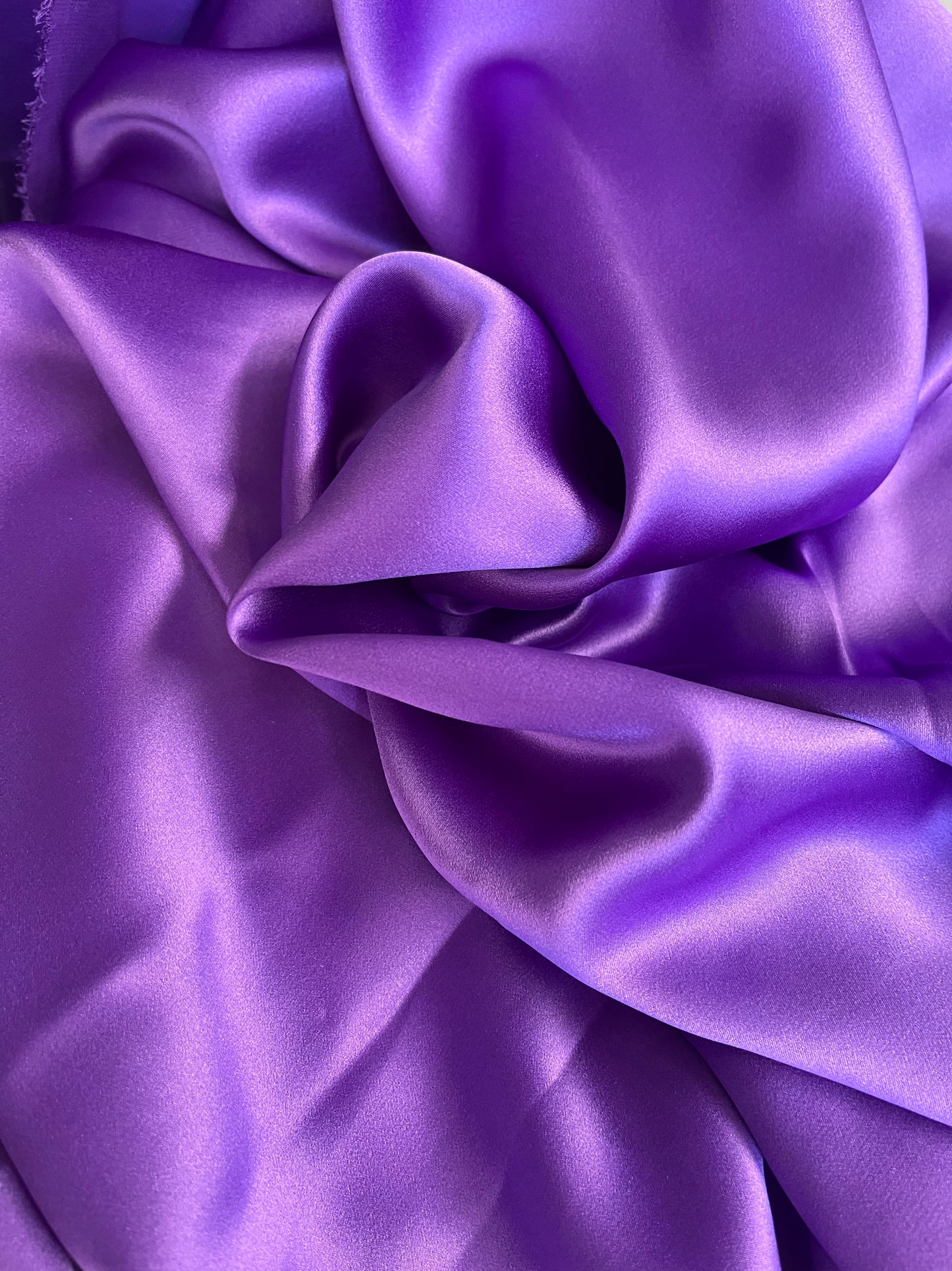 Silk Charmeuse Wide - Royal Purple - 19mm Designer