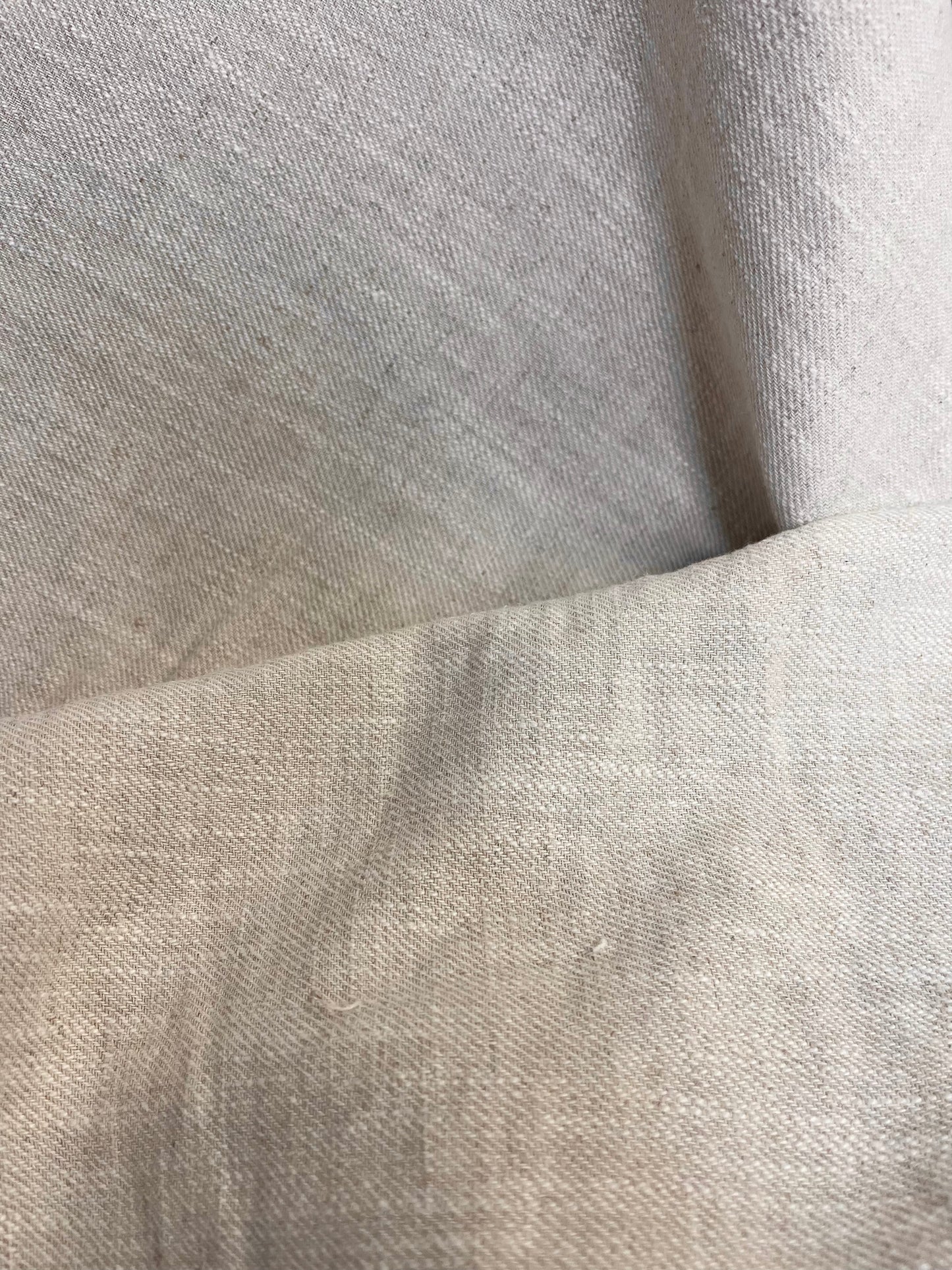 Textured Cotton & Linen Blend - Beige & Warm White