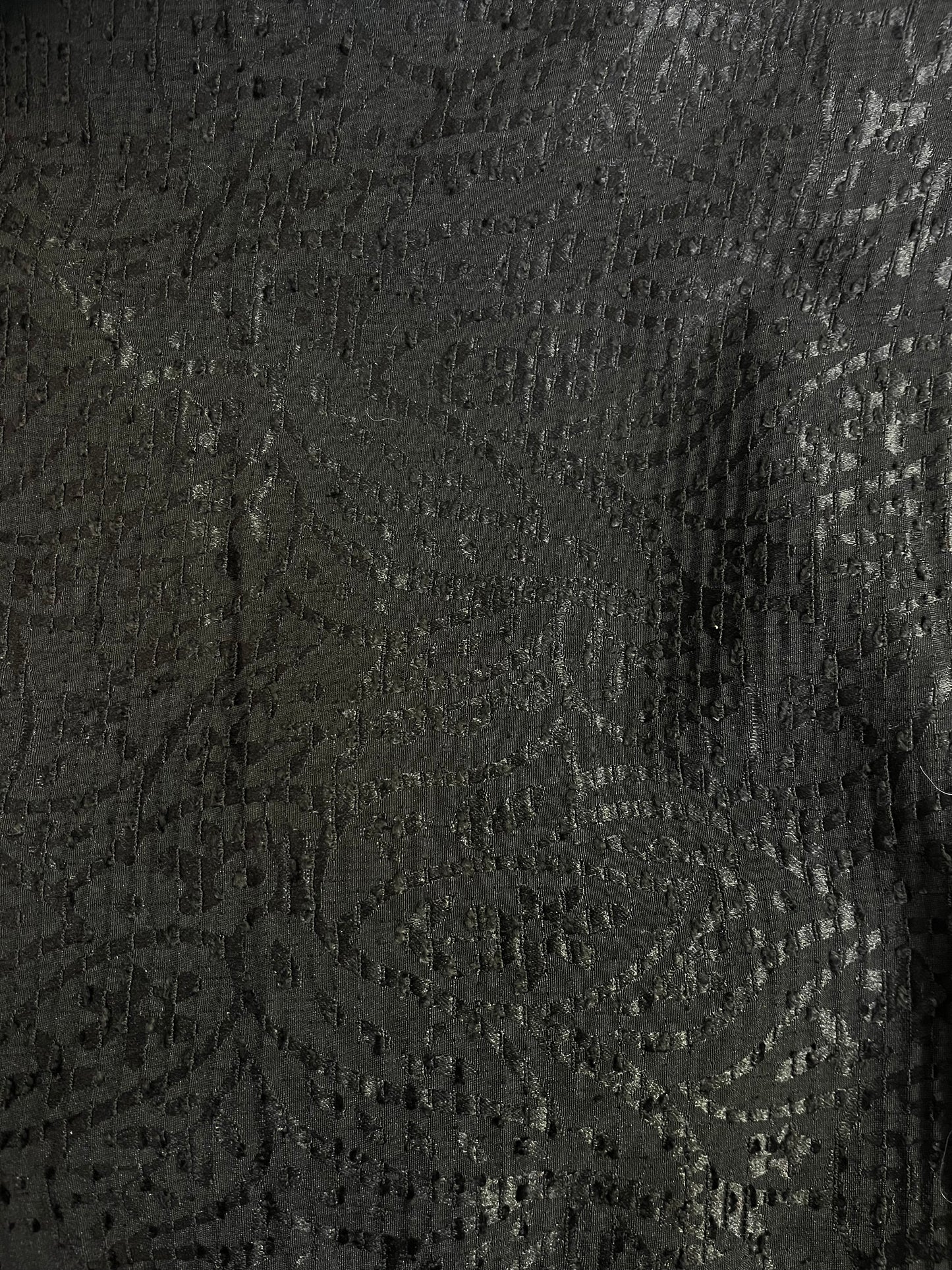 Poly Jacquard Paisley - Jet Black