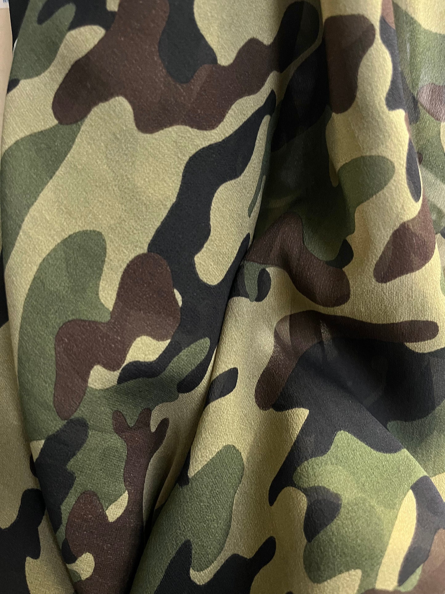 Printed Silk Chiffon - Warm Camo