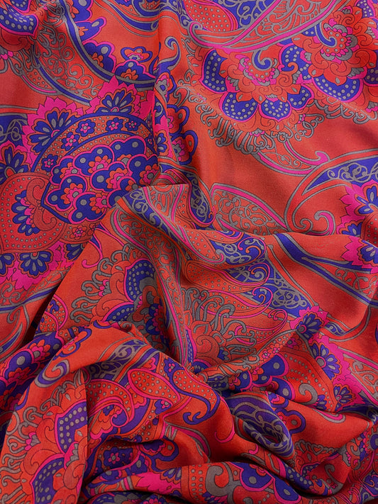 Printed Silk Georgette - Psychedelic Paisley